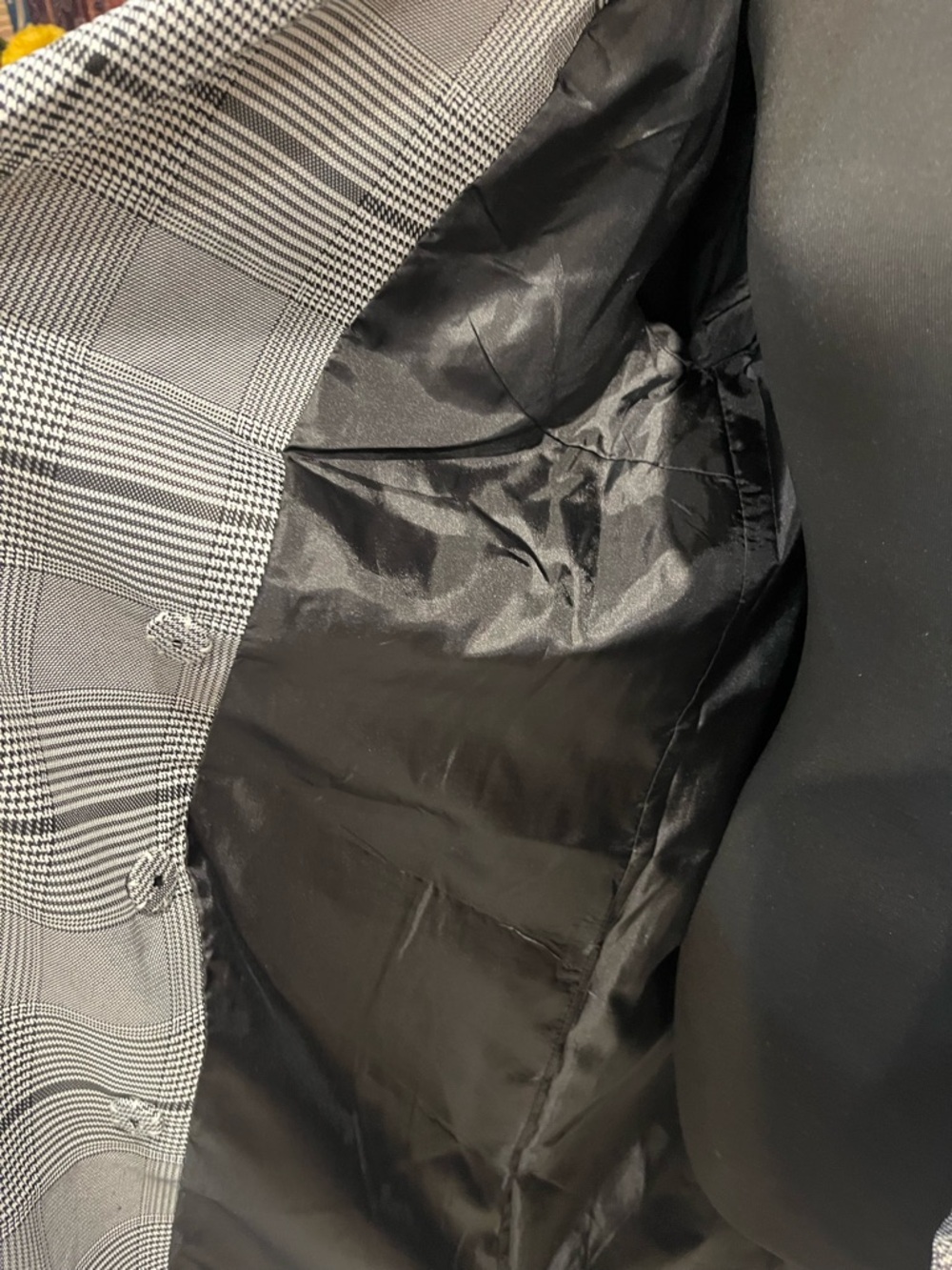 J.O.A. Gray Plaid Trench Coat - Picture 7 of 11
